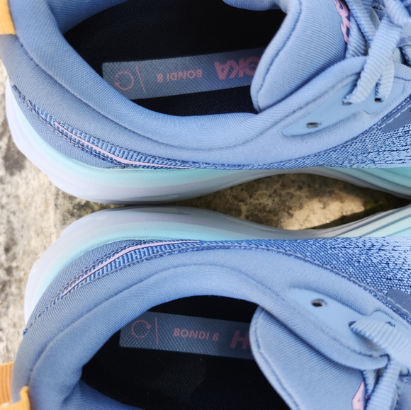 HOKA One One Bondi 8 Blue/ Pink Women's Size 7B - Picture 8 of 10